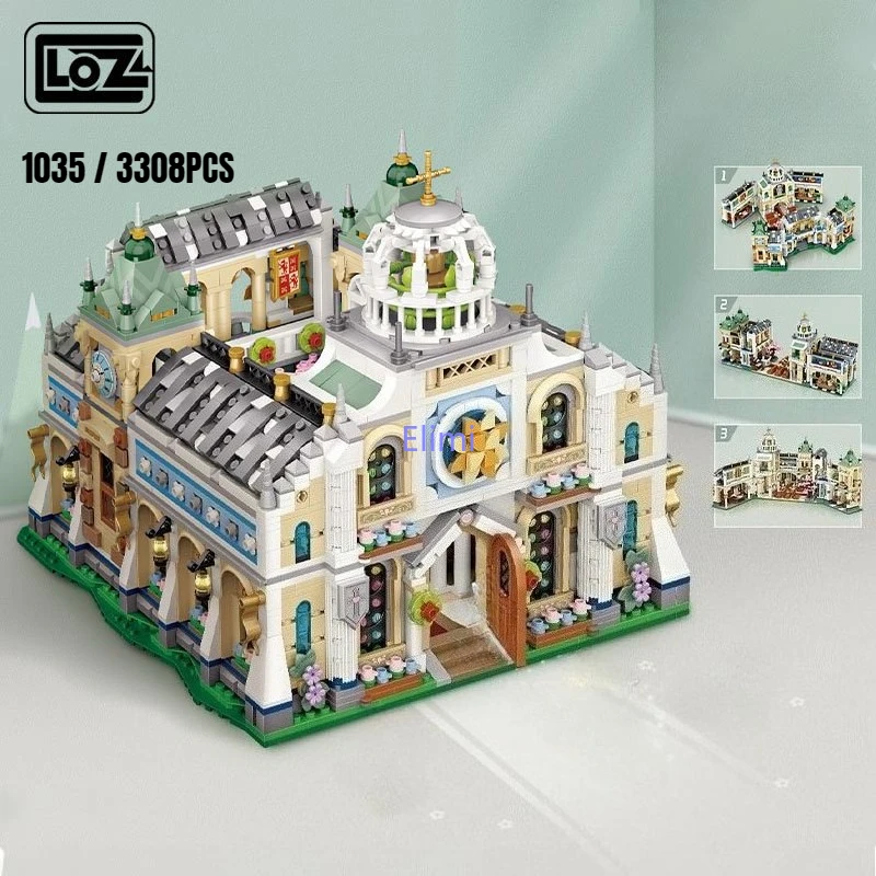 LOZ ブロック DIY 組み立ておもちゃ キャビンツリーシティハウス 木製ブリンケドス プラスチックブロック 女の子 新年ギフト クリスマスプレゼント