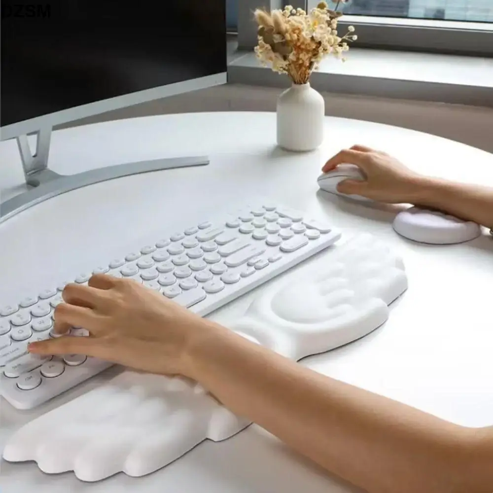 

Slow Rebound Mouse Wrist Support Pad Wing Design Creative Ergonomic Mouse Cushion Wrist Rest Waterproof Keyboard Hand Rest