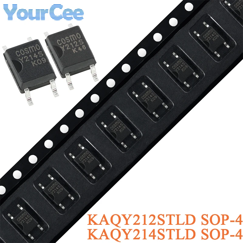 10PCS/1PC KAQY212STLD KAQY214STLD SOP-4 Solid State Relay Optocoupler 1 Channel Normally Open Support AC/DC Input