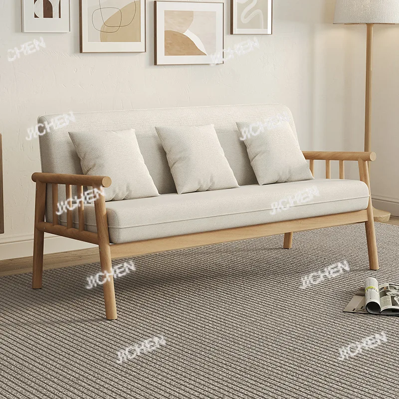

Nordic small apartment small apartment living room household Japanese-style solid wood log wind double triple cream wind small s