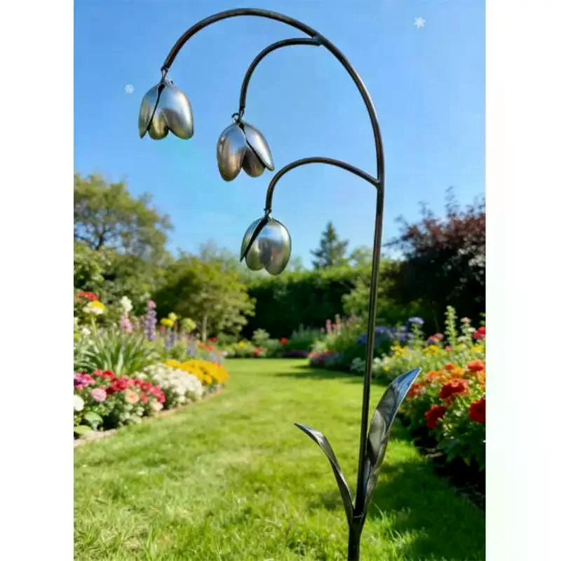

Metal Lily Of The Valley - Garden Decoration, Scrap Metal Art, Weather-Resistant Outdoor Decor, Lily Of The Valley Decorative