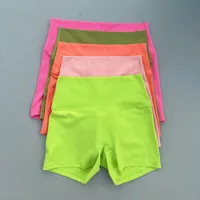 Sexy Solid Color Women Fitness Sport Short High Waist Athletic Yoga Short Leg Cycling Comprehensive Training Jogging Squat Proof 3