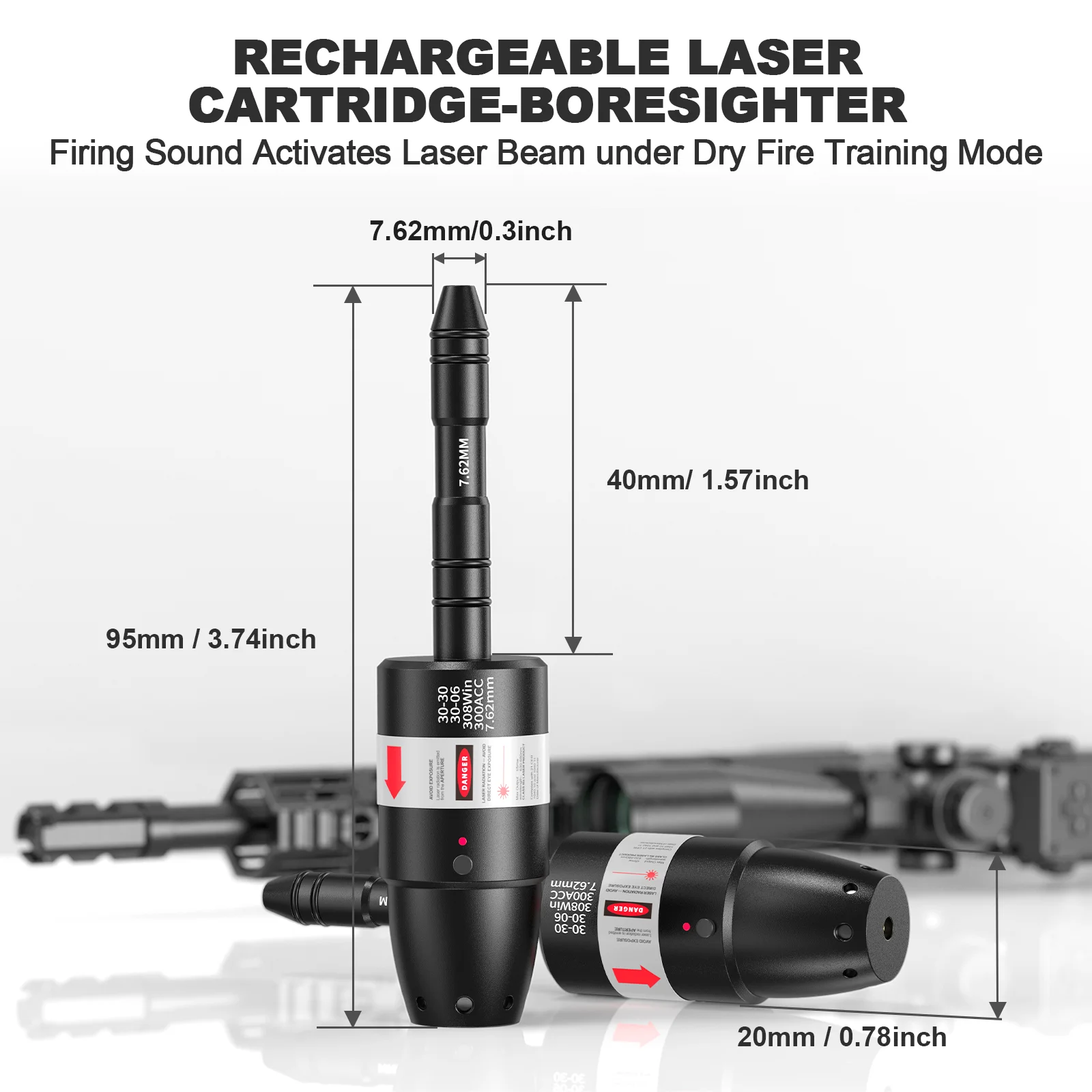 30-30.308win 2-in-1 laser trainer equipment toy, high-precision static calibration and target locking function
