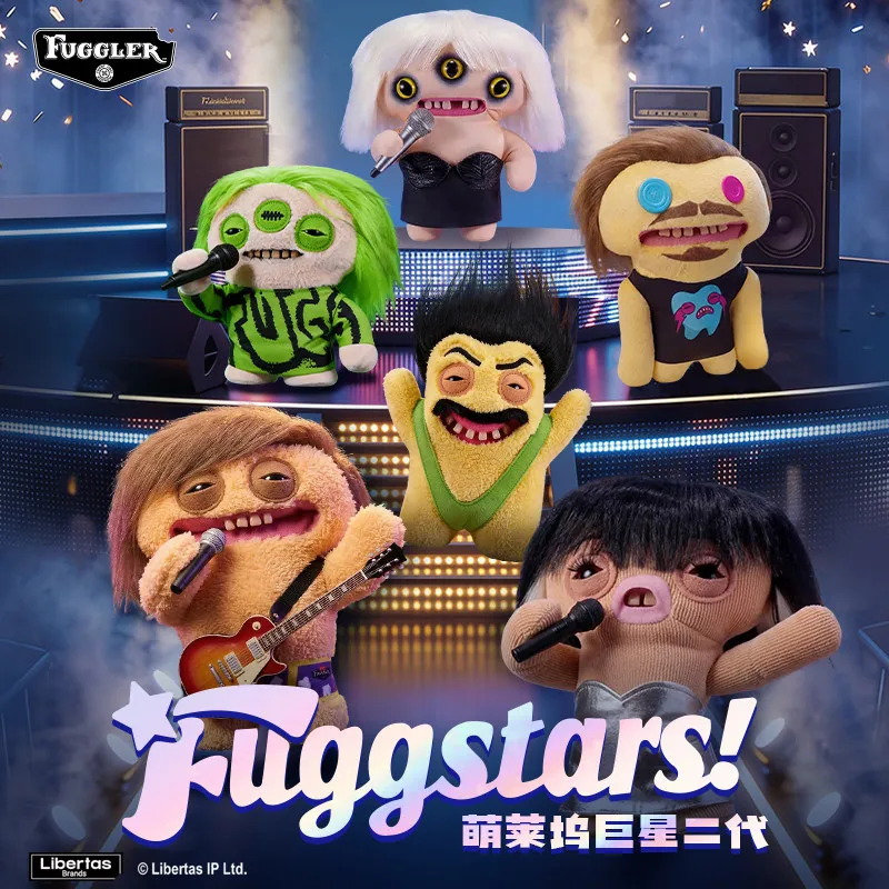 Fuggler Official Authentic Fuggstars Series 2 Ugly Cute Hollywood Star Monster Plush Dolls Trendy Collectible Toys For Fans