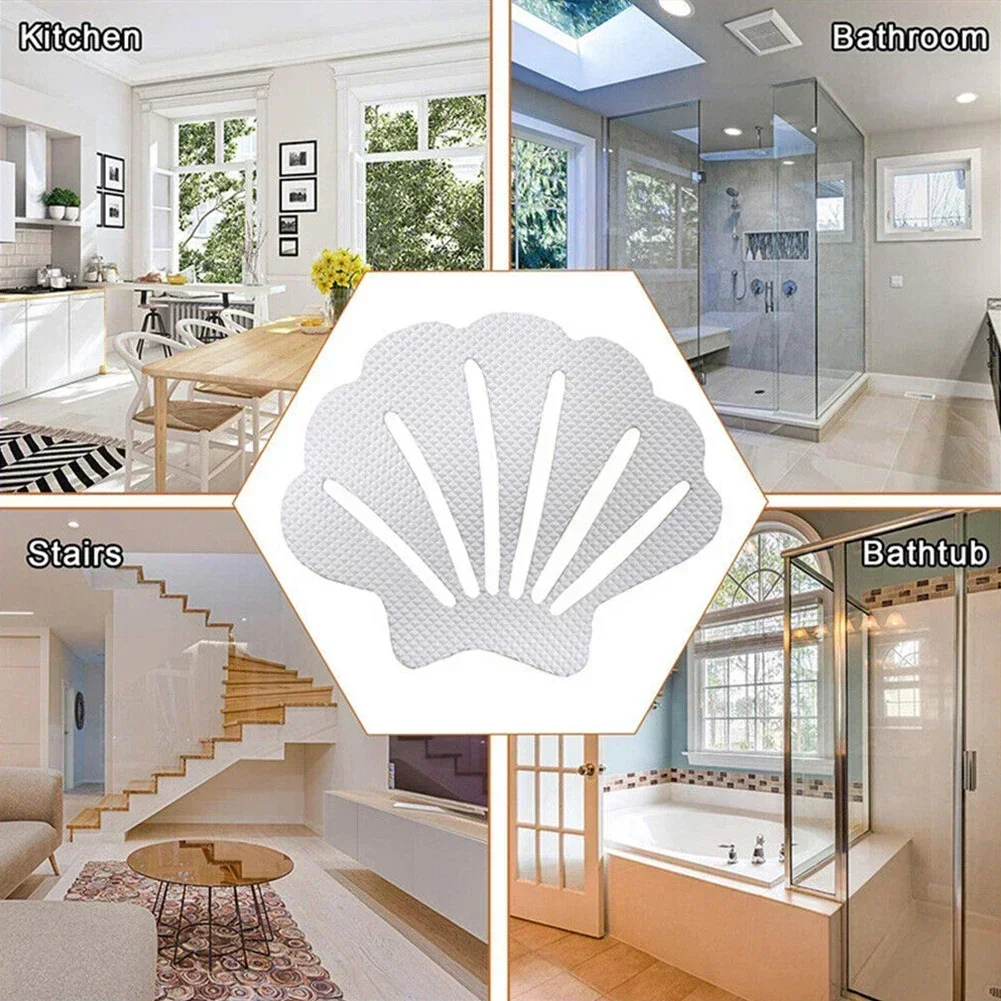 12 Pcs Anti Slip Stickers Anti Slip Bath Grip Stickers Non Slip Shower Strips Pad PEVA Waterproof Adhesive Floor Safety Tape