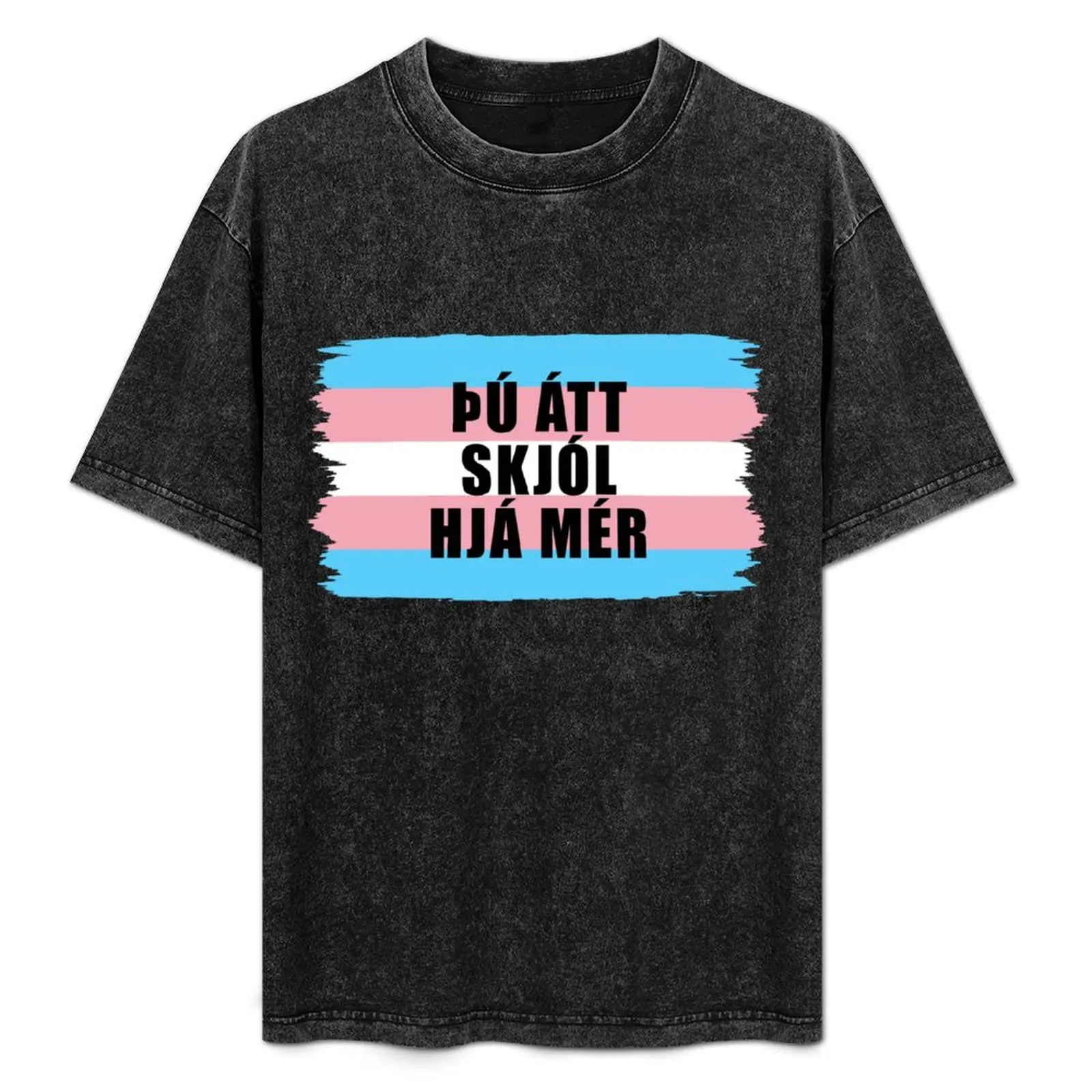 Tú átt skjól hjá mér T-Shirt blacks Short sleeve tee anime t shirts vintage clothes T-shirt men