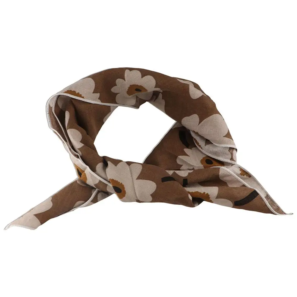 

Flower Headband Cotton Linen Square Scarf Pastoral Style Hair Tie Floral Kerchief Collocation Clothing Accessories Neckerchief