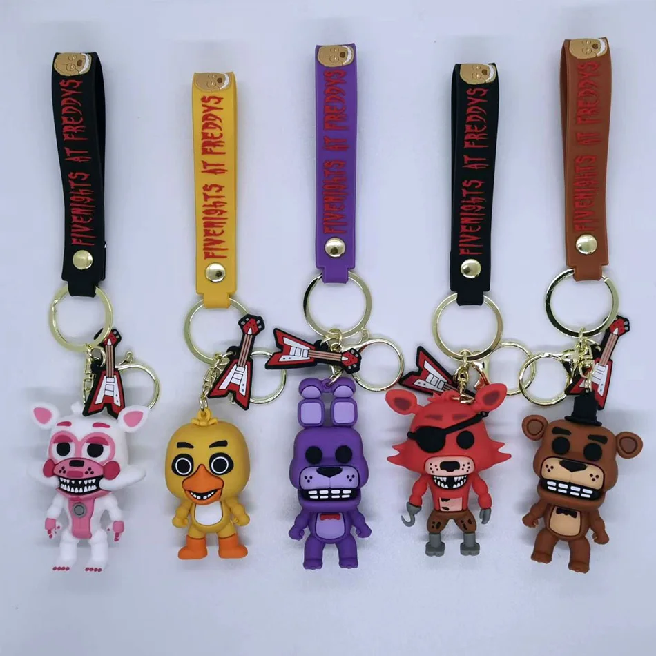 خمس ليلة في فريدي FNAF لعبة سلاسل المفاتيح أنيمي عمل أرقام Keyrings دمية سلسلة مفاتيح حلقات المفاتيح سيارة قلادة جالبة للحظ اكسسوارات