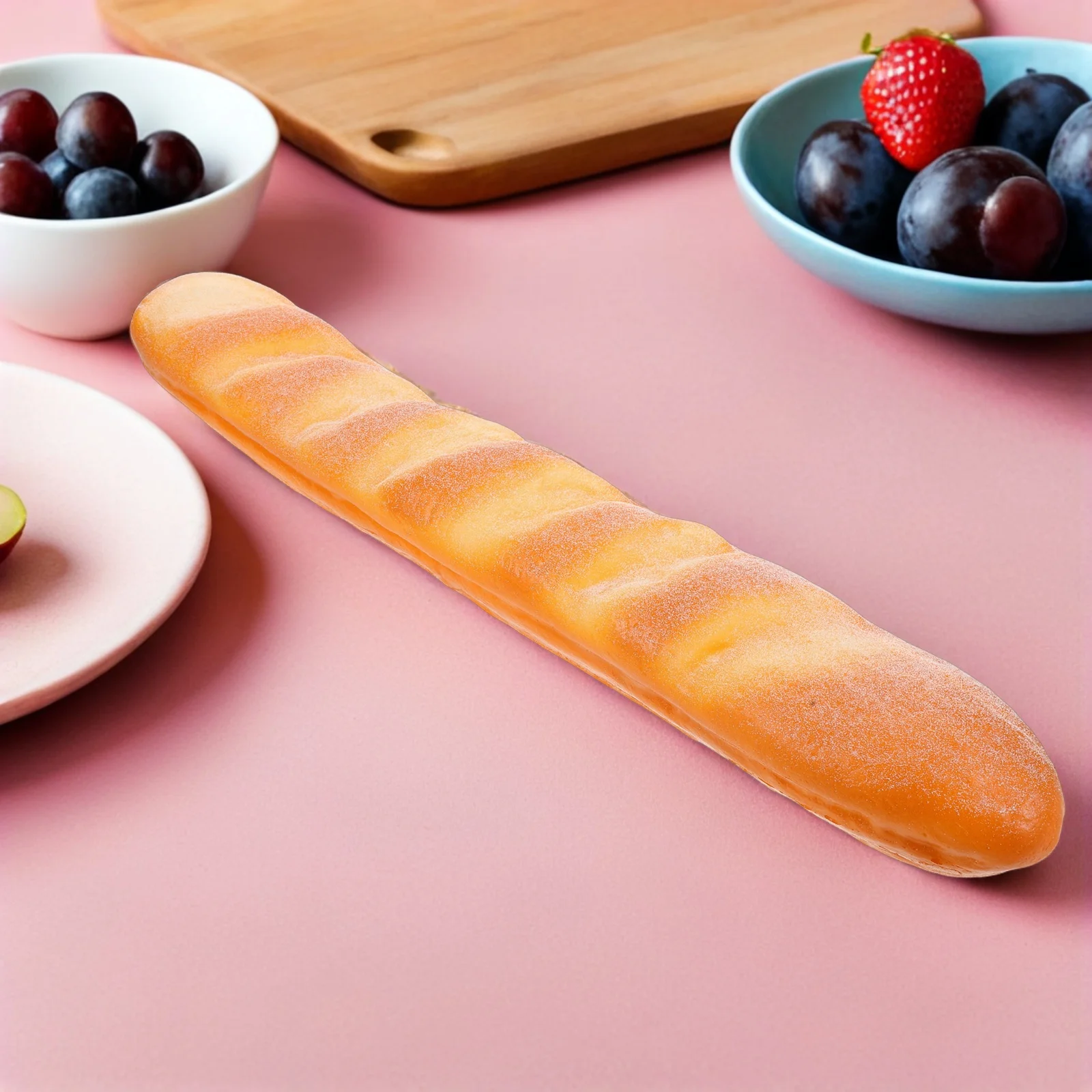 

Realistic Fake Bread For Kids Pretend Play Food Simulation Baguette Biscuit Artificial French Long Pastries Yellow Stress Relief