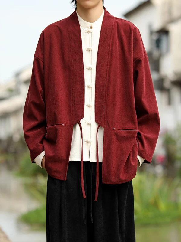 

Мужской вельветовый кардиган на пуговицах, однотонный, с поясом, в стиле танк-топ, весна-осень, новинка, повседневная одежда, молодежный, удлиненный, с длинными рукавами