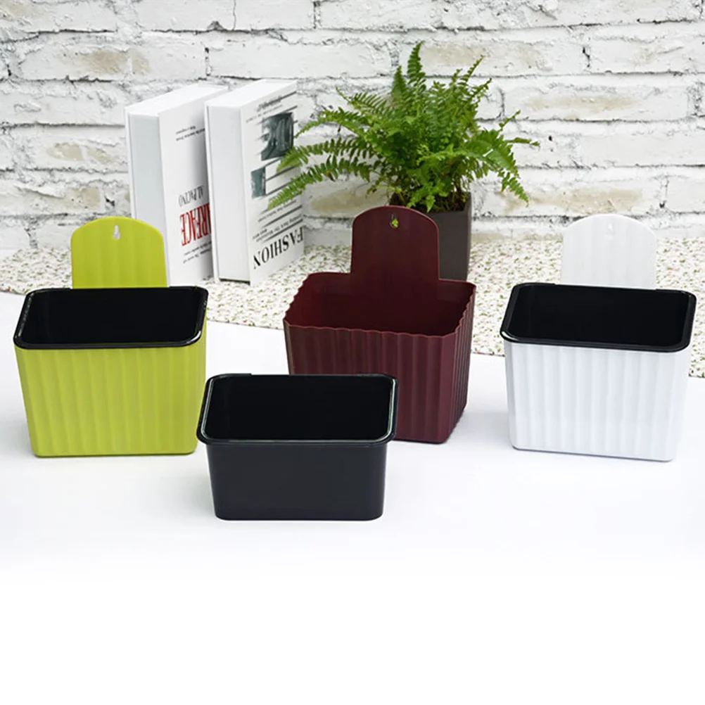 

Plastic Lazy Hanging Flower Pot Creative Wall Mounted Planter Self Watering Flowerpot Long Time Water Storage Plants Holder