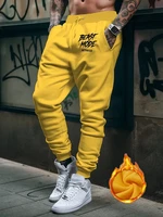 Otoño Invierno correr Joggers pantalones de chándal deporte Casual pantalones Fitness gimnasio pantalones transpirables 2024 número impreso pantalones de hombre nuevo