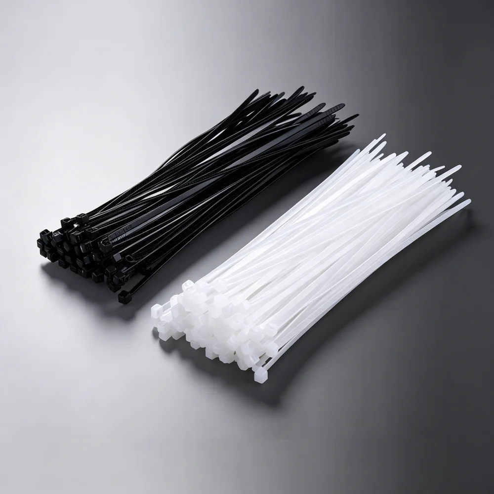 1 Packung Nylon-Kabelbinder Selbstsichernde Kabelbinder Verstellbare Kabelbefestigungsschlaufen für Zuhause und Büro Draht-Kabelbinder Großhandel – Detail 1