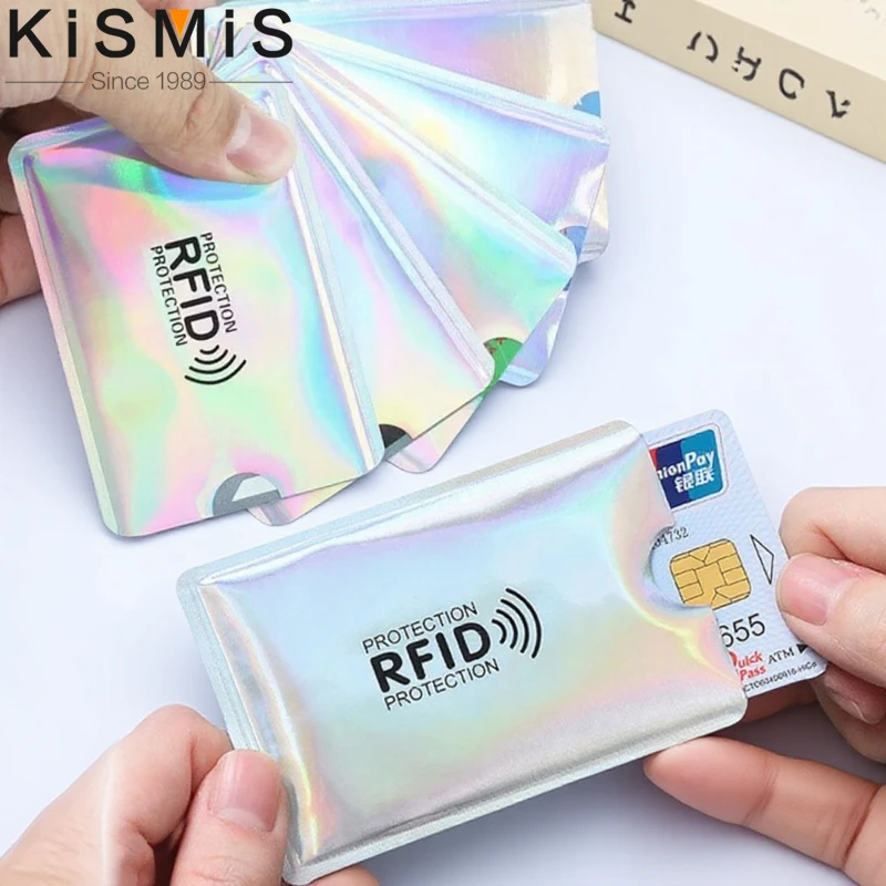 Ultrathin Anti RFID Wallet 5Pcs Card Holder Protection Blocking Reader Lock Bank Card Anti Theft Credit Card Case