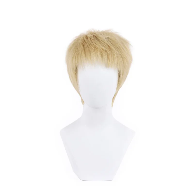 Anime Laios Touden Cosplay Wig Short Gloden Wig Heat Resistant Synthetic Hair For Women Men Halloween