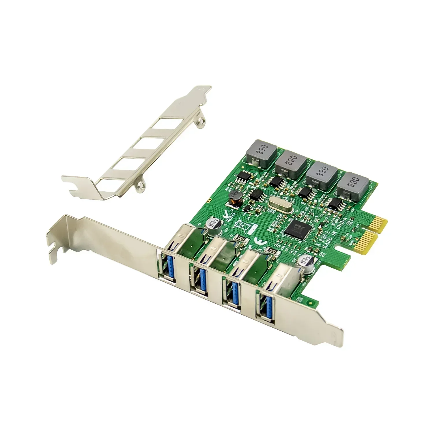 4 Ports PCIE USB 3.0 Card PCI Express to USB Expansion Card VL805 chip 5Gbps PCIE USB3.0 Hub Controller Adapter Self Powered
