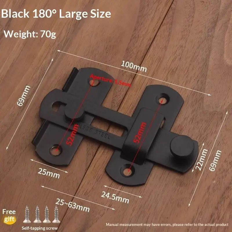 Anti Theft Easy Install For Home Bathroom Cabinet Doors Thick Stainless Steel Door Latch Lock Hardware Gate Latches