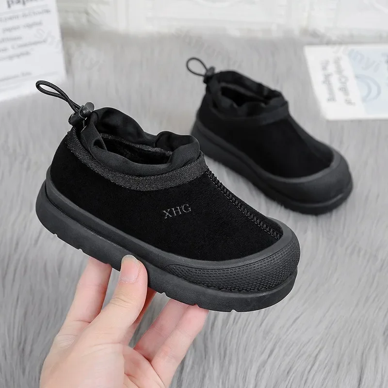 2027 Winter New Warm Kids Snow Boots for Children Fashion Trend Casual Loafers Comfortable Soft Sole Slip on Short Boots