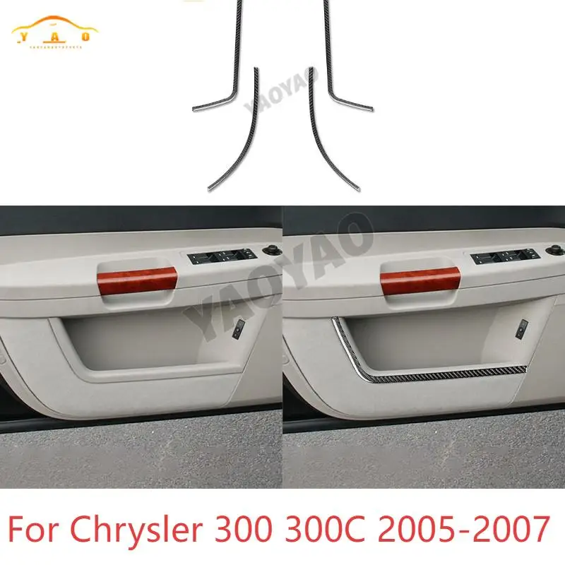 

Car Sticker For Chrysler 300 300C 2005 2006 2007 2008 2009 2010 Car Door Strorage Strip Interior Trim Accessories