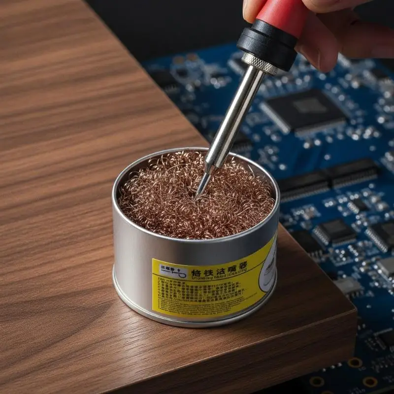 Copper Solder Tip Cleaner Reusable Eco-Friendly 1Pc Copper Wire Scrubber for Soldering Hobbyist Electronics Modification