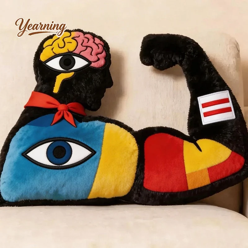 

Original Minimalist Muscle Man Plush Pillow, INS Trendy Irregular Cushion for Sofa Living Room Decor