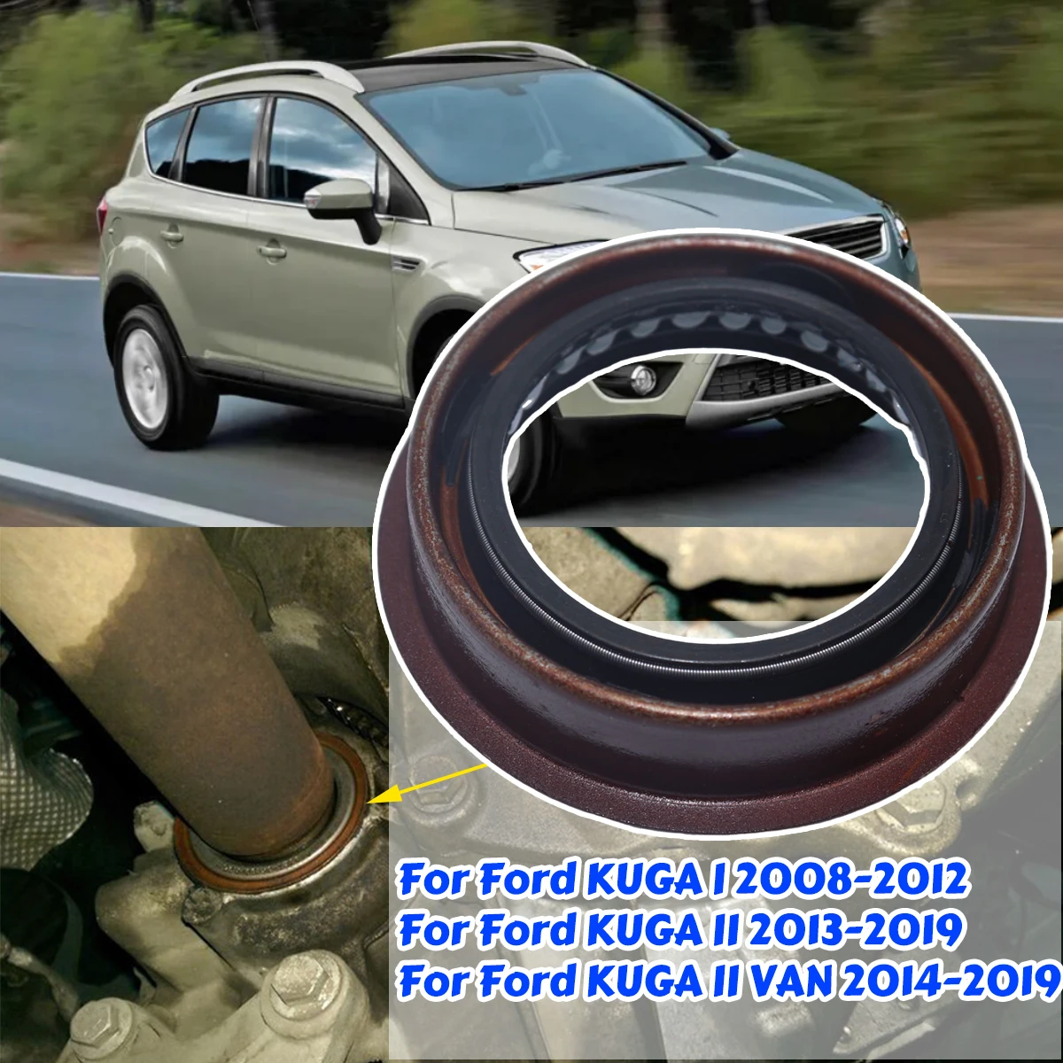 

1/2pc Drive Shaft Half Oil Seal for Ford KUGA I II VAN Accessories Drivetrain Ring Differential Output Repair Kit Transmission