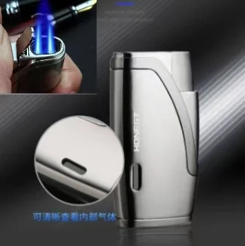 

Creative Double Straight-acting Windproof Creative Portable Lighter Metal Inflating Cigar Accessories Men's High-end Gift