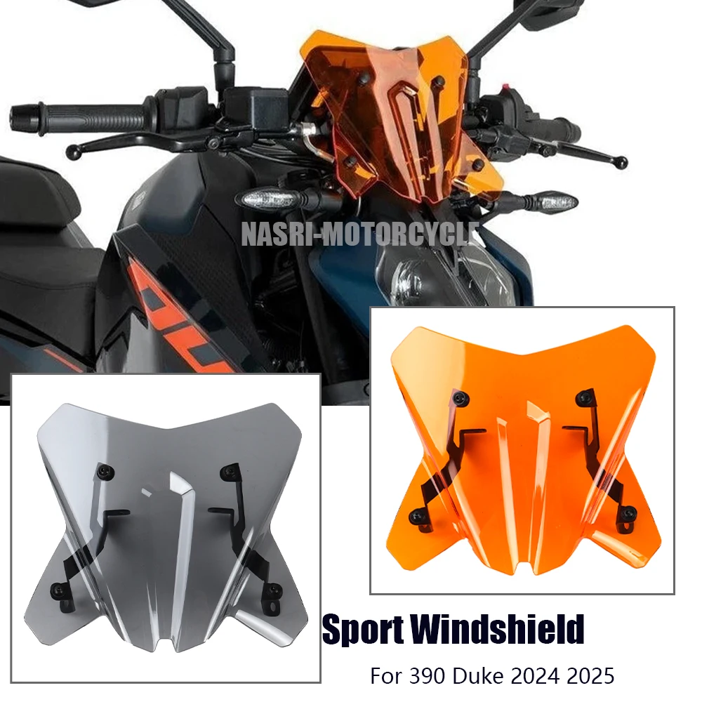 

Новые спортивные лобовые стекла, передний дефлектор ветра, комплекты обтекателей оранжевого, серого цвета для 390 Duke DUKE 2024 2025, аксессуары для мотоциклов