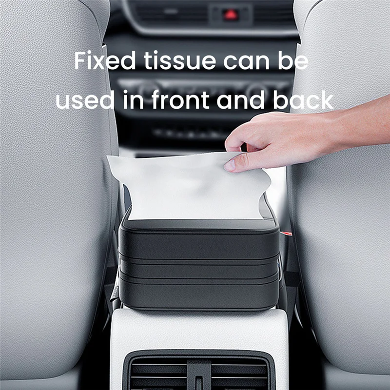 

Car Armrest Box Height Pad Universal Central Elbow Rest Support Leather Auto Armrest Cover With Tissue Holder Parts Accessories