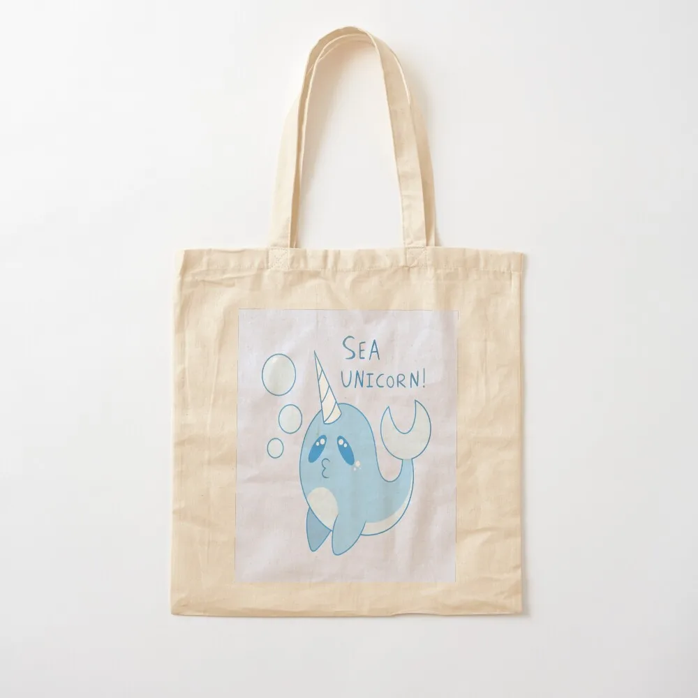 Narwhal a??Sea Unicorna?? Design Tote Bag Shopper Women's bag Gift bags