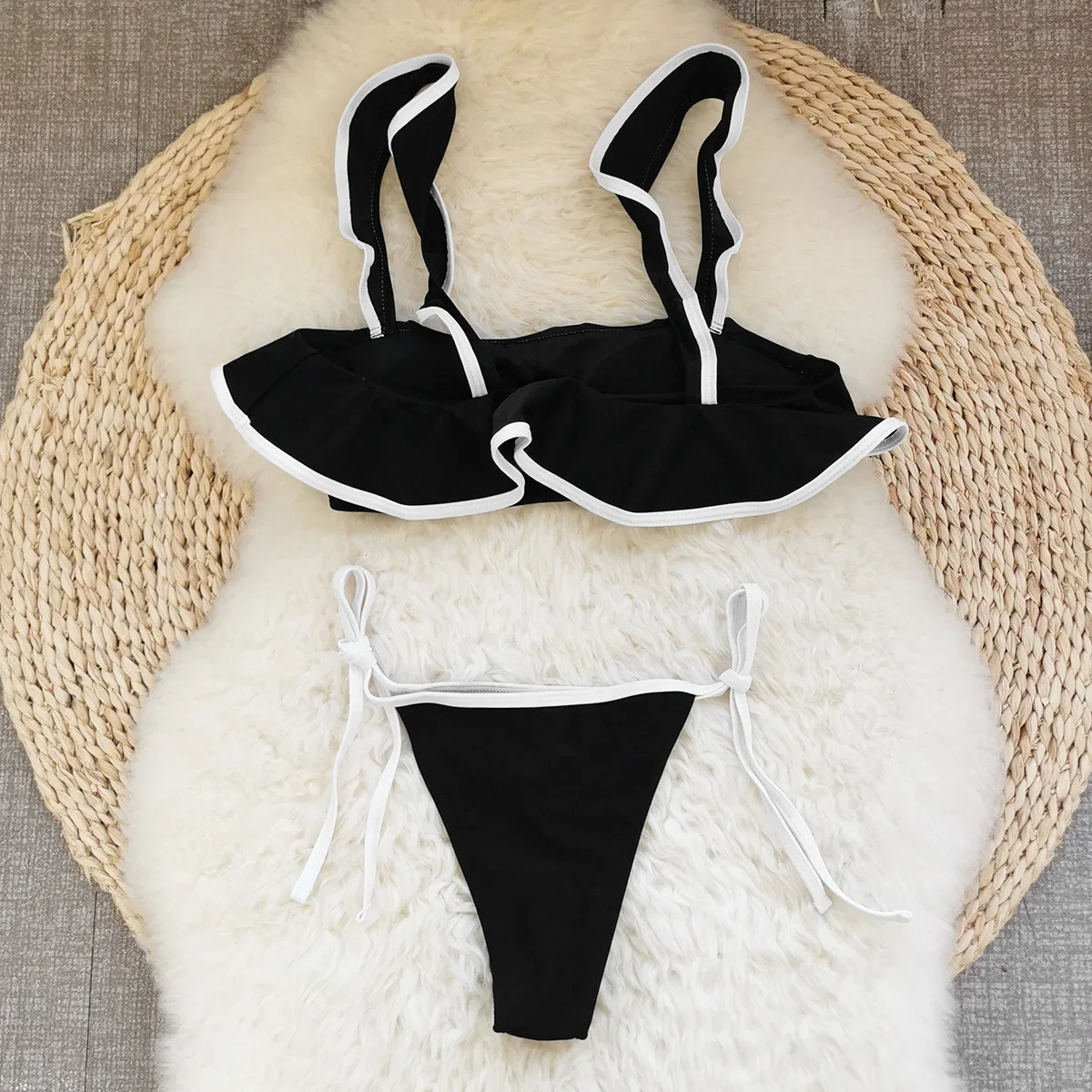 Micro Bikinis 2025 Bandage Swimsuit Sexy Swimwear High Waist Women Patchwork Bathing Suits Summer Beachwear Brazilian Biquini