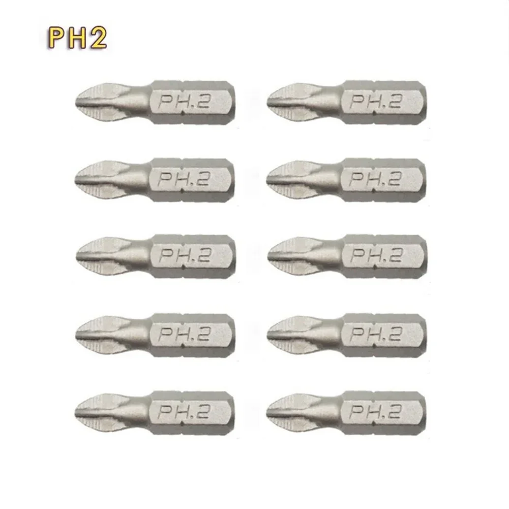 Juego de brocas para destornillador PH vástago hexagonal PH1/PZ1/PH2/PZ2/PH3/PZ3, juego de brocas antideslizantes de alta calidad, 10 Uds.