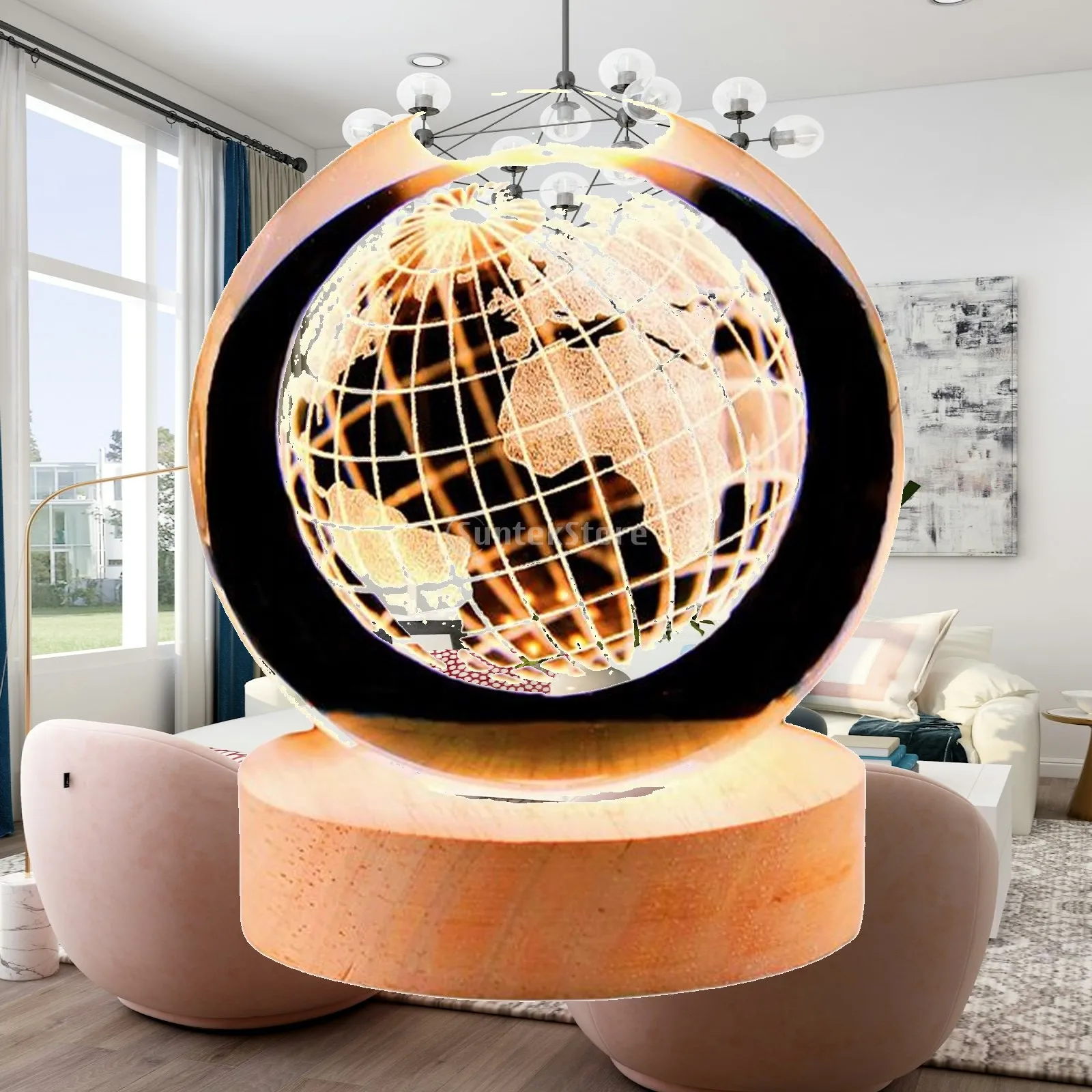 3D Night Light 2.36inch Sphere Lamps for Anniversary Bedside Bedroom