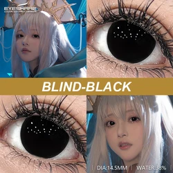 EYESHARE 1Pair Cosplay Contact Lenses for Eyes Colorful Black Anime Lenses for Cosplay Halloween Pupils Lens Yearly White Lenses
