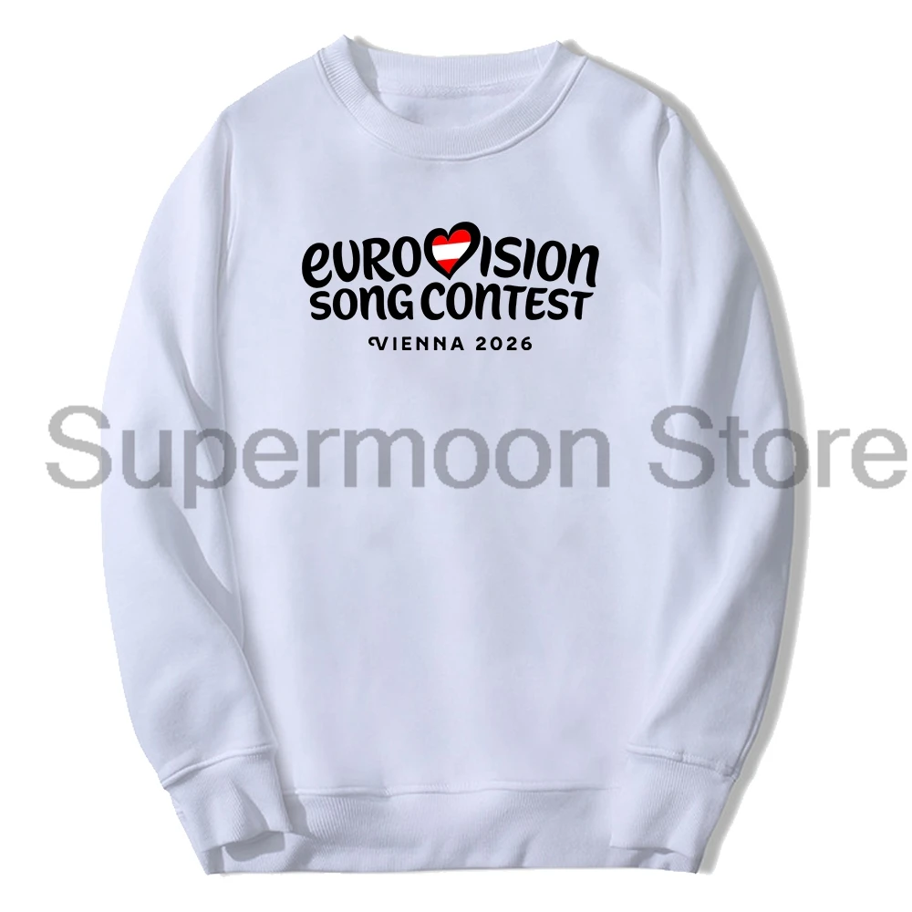 Eurovision Song Contest 2026 Vinenna Logo Crewneck Long Sleeve Streetwear Men Women Pullover Sweatshirts
