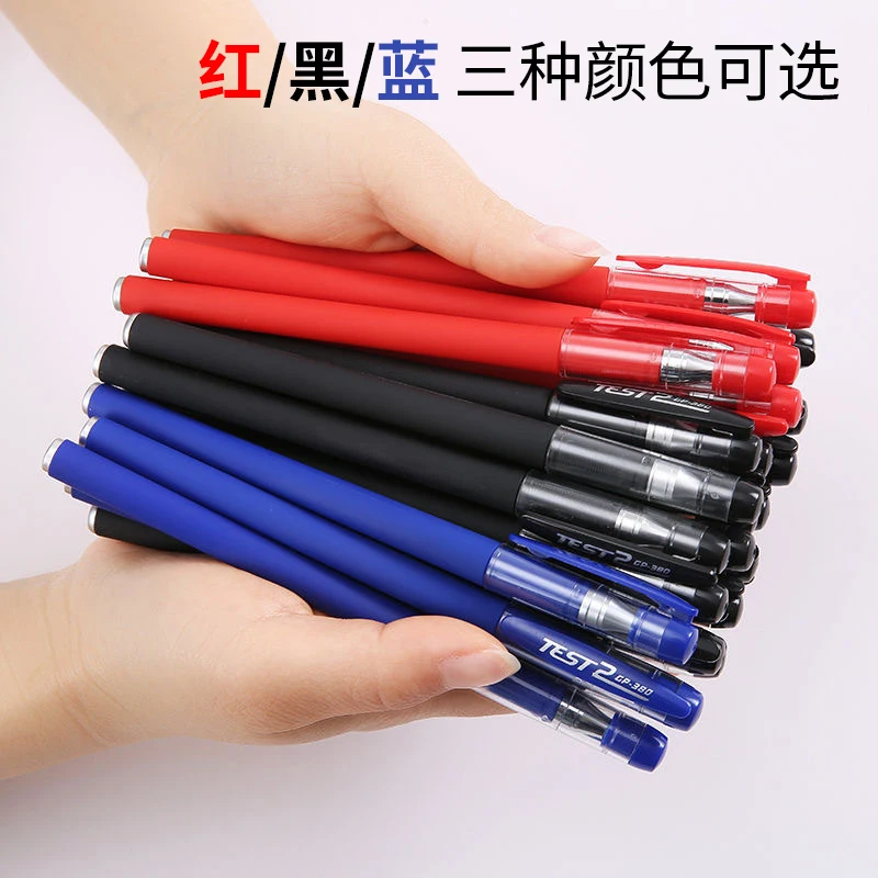 Lot Black Red Blue Signature Neutral Pen Rod Business Office Write Student Stationery Exam Replaceable Refill Ball-Point Pen