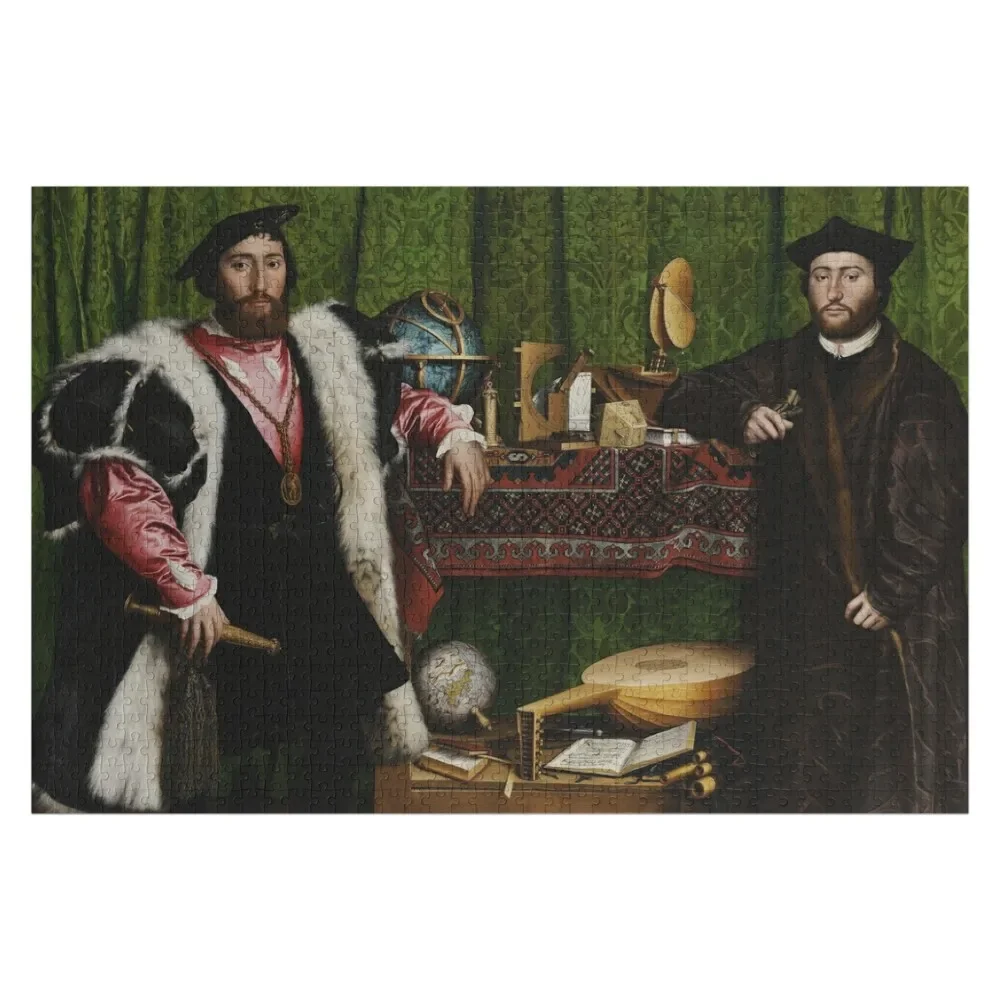 

The Ambassadors - Hans Holbein the Younger - 1533 Jigsaw Puzzle Children Wooden Name Custom Personalized Iq Custom Child Puzzle