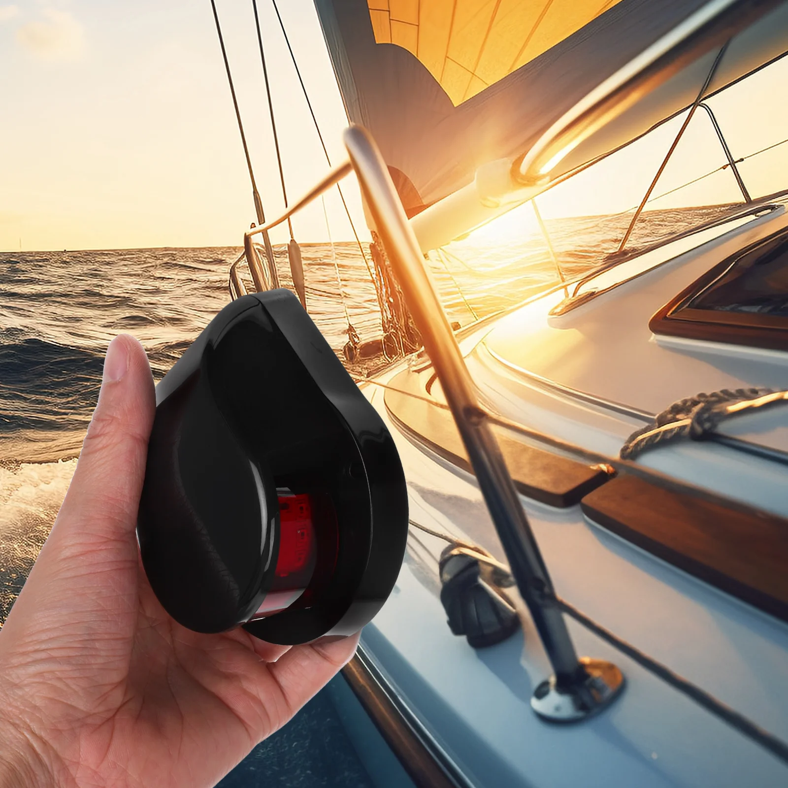 

Led Boat Navigation Lights Red Yacht Waterproof Energy Efficient For Pontoon Kayak Speedboat With Mounting Brackets
