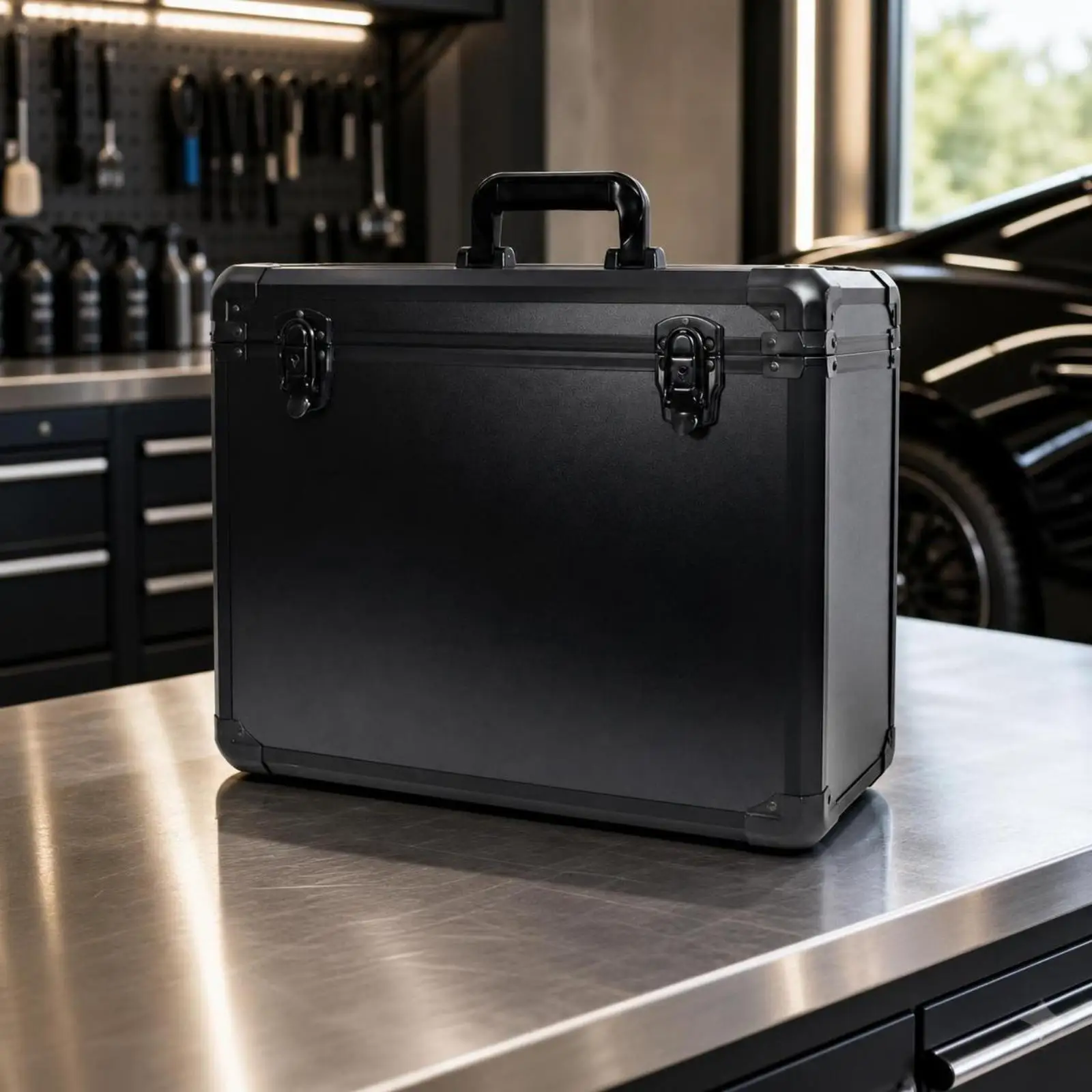 Rugged Tool Storage Case | Reinforced Metal Corners, firm-lock front, Aluminum Tool Case, for Workshops