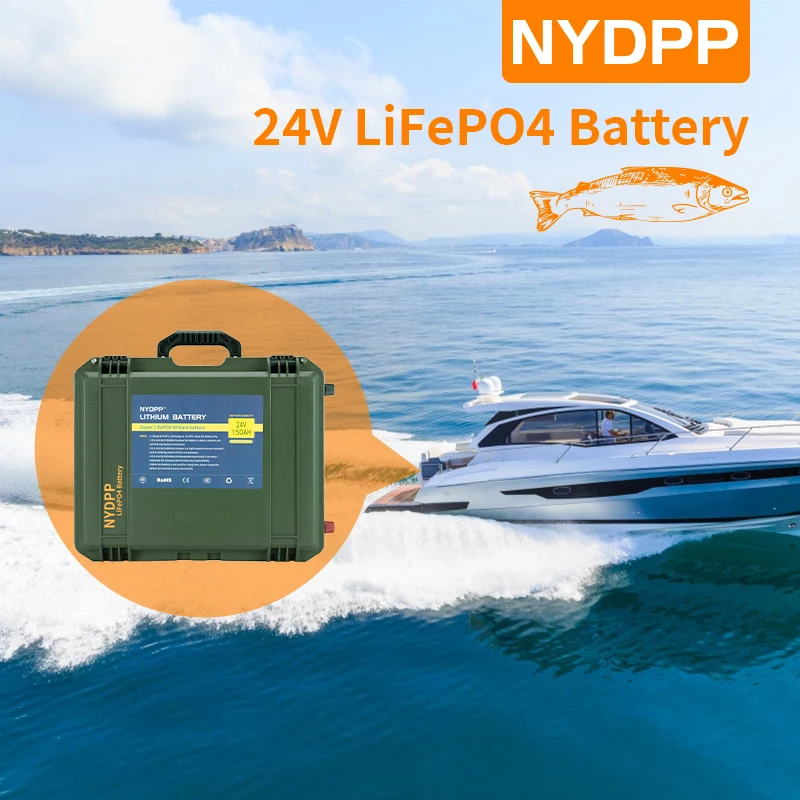 Batterie LiFePO4 24V 100AH 120AH 150AH 200AH, batterie lifepo4 24V, batterie au lithium 24v, batterie au Lithium fer phosphate avec chargeur