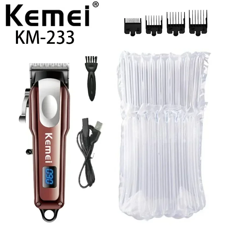 High Quality Professional Hair Clippers Adjustable Cutter Barbers Km-233 Electric Barber Salon Hair Trimmer Clipper  kemei