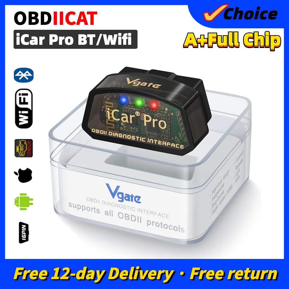 

A++ Vgate iCar Pro ELM 327 Bluetooth 3.0/4.0/WIFI OBD2 Scanner Car Diagnostics 2.2 OBD2 Diagnostic Tool Scan Tool Pro OBD2