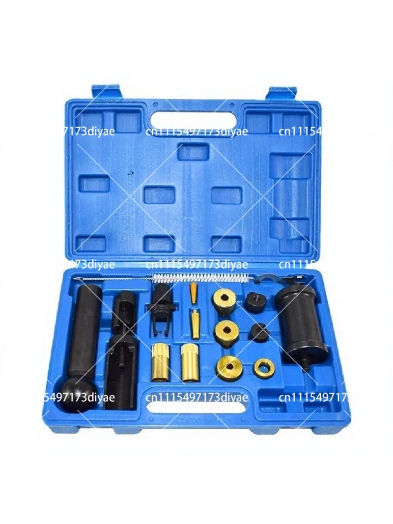 Fuel Injector Removal Tool Set 18 Piece, Injector Puller Slide Hammer Kit for Extracting Stubborn Fuel Injectors
