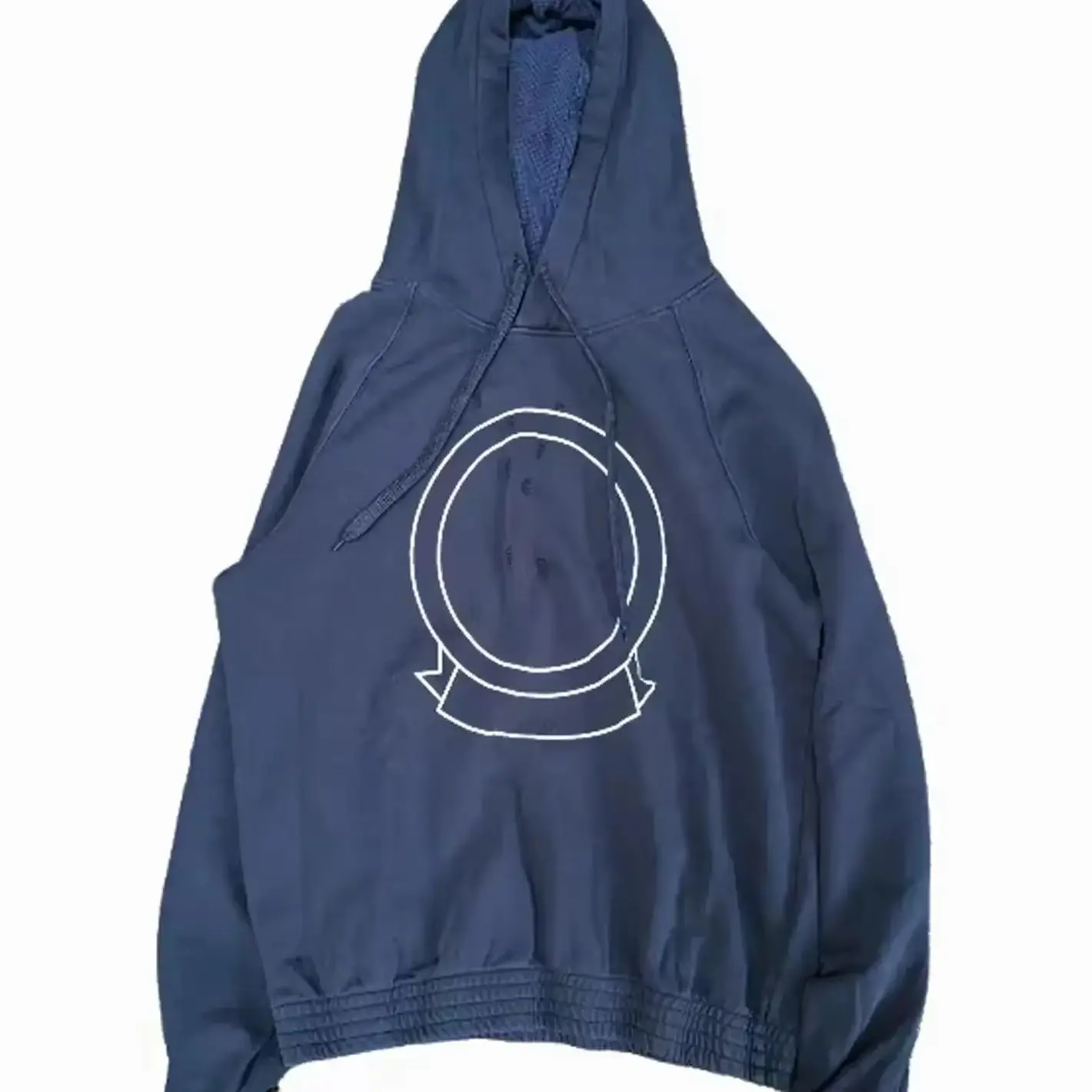 NumberNine Old Washed Blue Archive Casual Loose Sweater Long Sleeve Sweater Hoodie