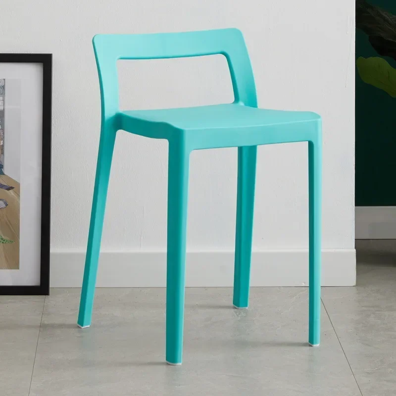 Простой пластиковый табурет, бытовой обеденный стул для взрослых, скамейка для столовой, высокая скамейка, стул с полой спинкой, новинка, хит продаж