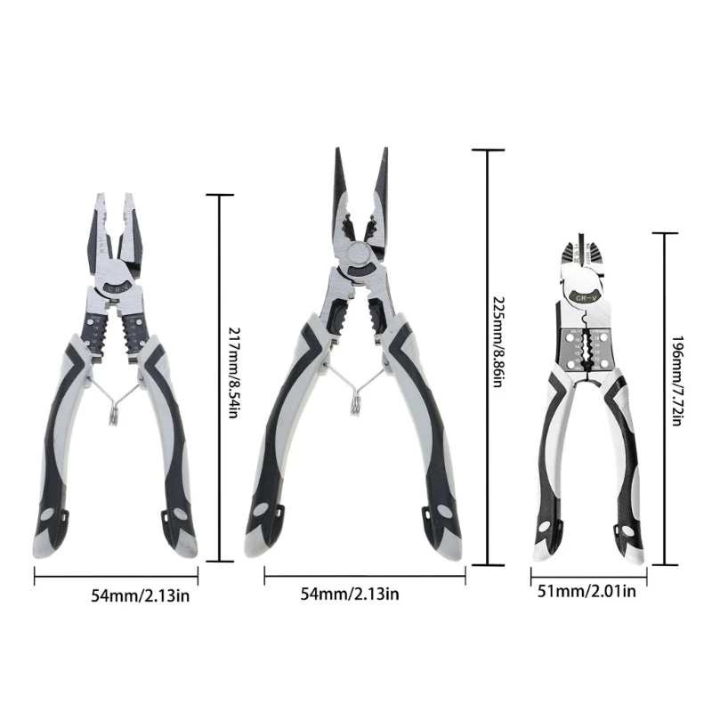 ความทนทาน คีมเหล็กช่างไฟฟ้า Plier คีมจมูกยาวลวดกรรไกรเครื่องมือสำหรับตัด,ดัด CRIMP