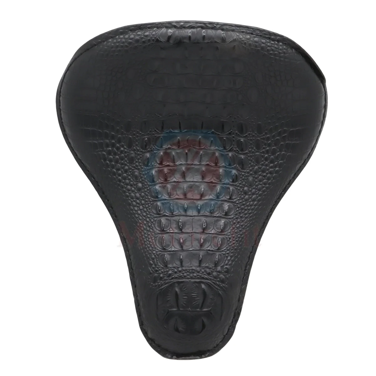 Retro Motorcycle Leather Solo Seat Cover Cowl Pad Custom Fit for Harley Sportster Bobber Chopper - Black Brown Vintage Style