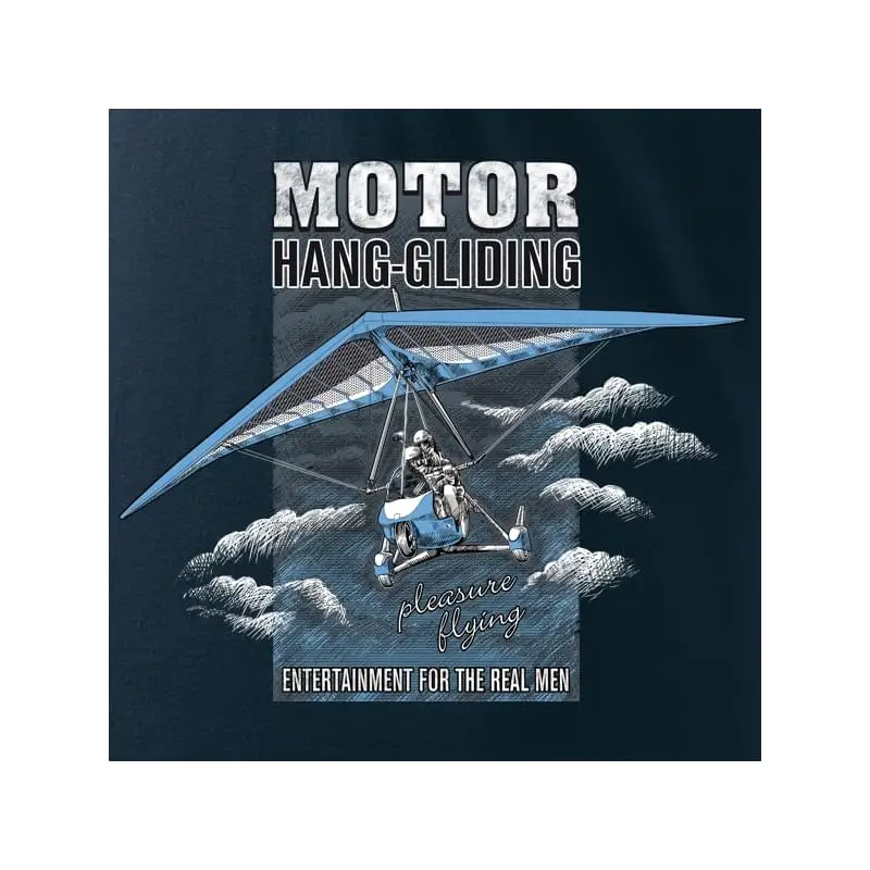 Motor Hang-gliding Motorized Hang Glider Printed Vintage Aviation T-Shirt 100% Cotton O-Neck Short Sleeve Casual Mens T-shirt