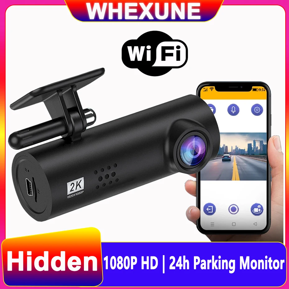 WIFI Car DVR Dash Cam FHD1080P Drive Video Recorder Dashboard Camera Parking Monitor Video Loop Recording Night Vision Black Box