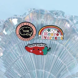 Neuro Divergent Enamel Pins Neurospicy Neurotypical Brooch Backpack Lapel Badge Funny Jewelry Gift For Friends